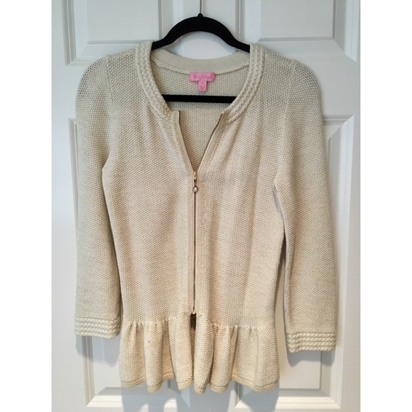 Lilly Pulitzer Sweaters - Lilly Pulitzer Peplum Cardigan